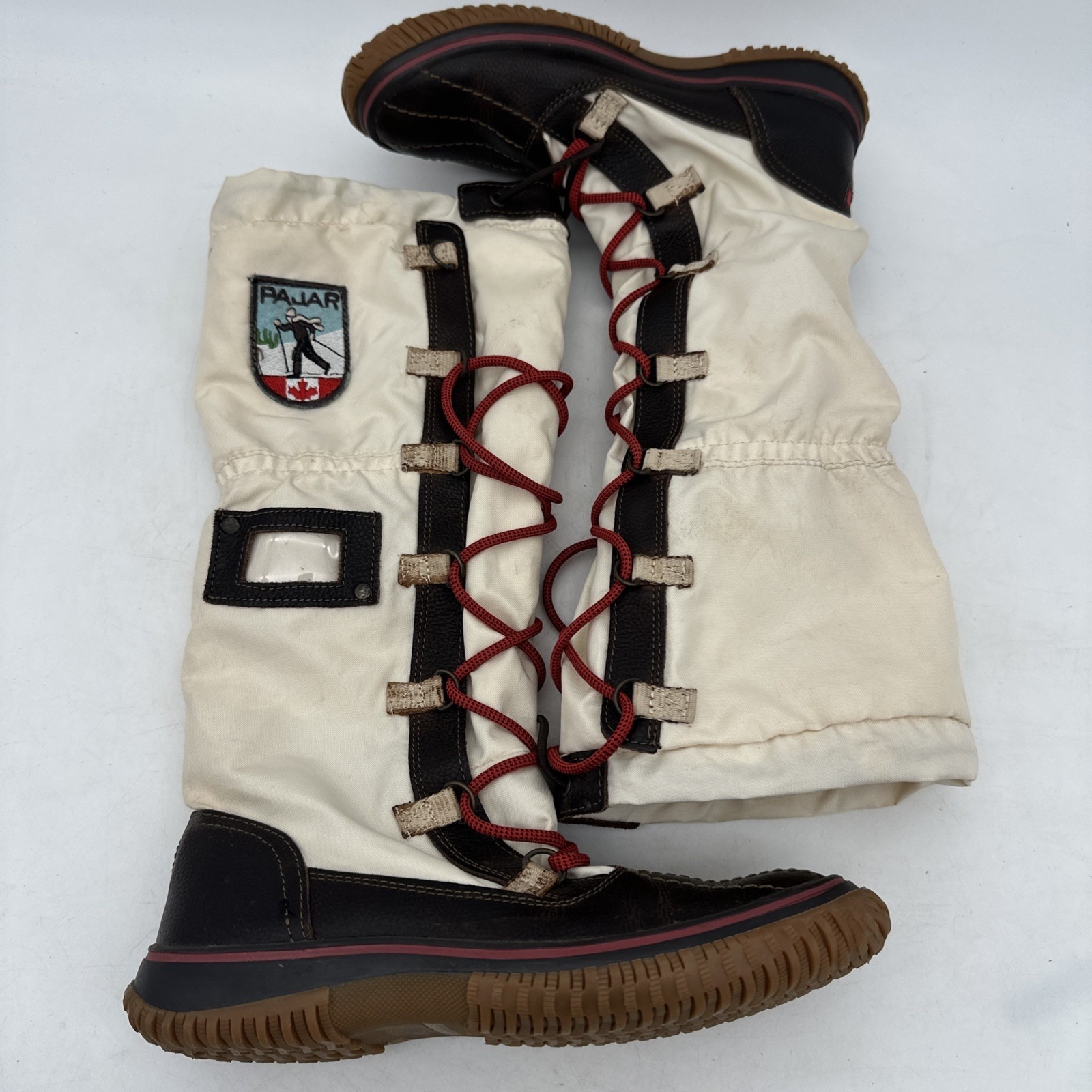 Pajar Snow Boots White Brown Waterproof Womans Sz. 6 1/2